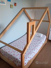 Letto montessoriano in legno MonLitCabane