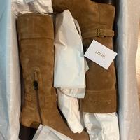 Stivali Christian Dior D-town Suede Tabac NUOVI