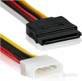 Cavo SATA 15 Pin Femmina a Molex 4 Pin Maschio