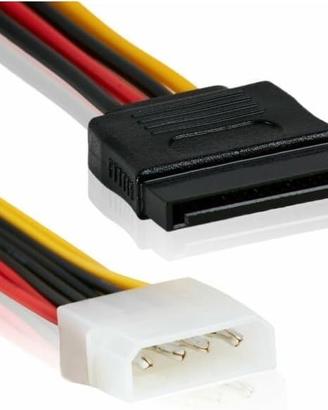 Cavo SATA 15 Pin Femmina a Molex 4 Pin Maschio