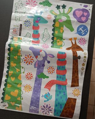 Adesivi da muro con giraffe per cameretta bambini