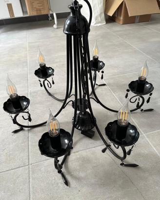 Lampadario nero da soffitto