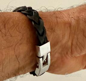 Braccialetto in cuoio intrecciato