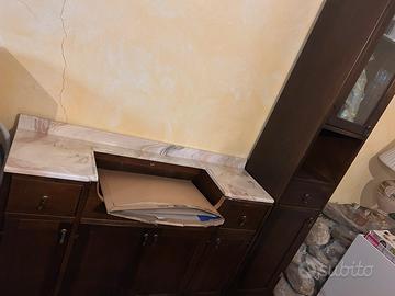 Mobile bagno vintage con incasso per lavabo