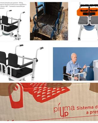 Sedia a rotelle sollevatore materassini antidecupi