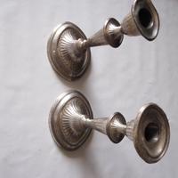 COPPIA CANDELABRI PORTACANDELA ARGENTO ANTICO EPOC