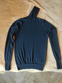 maglia dolcevita nero 100%  lana tg xs