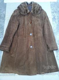 Giaccone donna pelle scamosciata