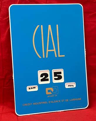 Calendario perpetuo vintage banca francese CIAL