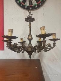 lampadario in ottone x soggiorno