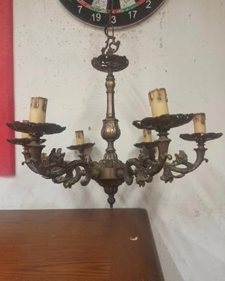 lampadario in ottone x soggiorno