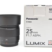 OBIETTIVO MIRRORLESS MICRO 4/3 PANASONIC 25MM F1.7