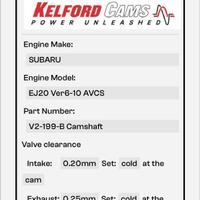 Alberi a camme subaru impreza sti ej20