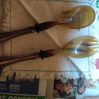 Posate insalata in argento 800, stile inglese