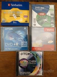 Stock 8 Dischi Sigillati Verbatim TDK CD DVD RW