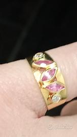 anello oro 18K 750, misura 15,5-16