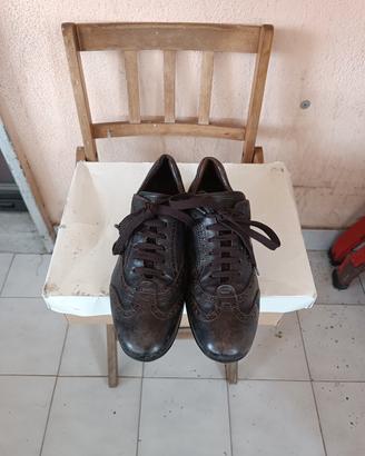 Scarpe SAX Italy Brown Leather Brogue Casual Moda