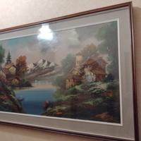 Quadri olio su tela, protetti da vetro