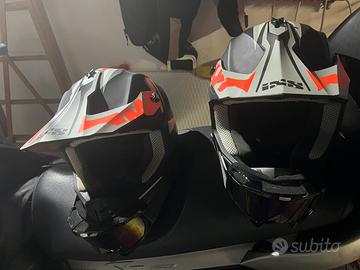 2 caschi cross + maschere