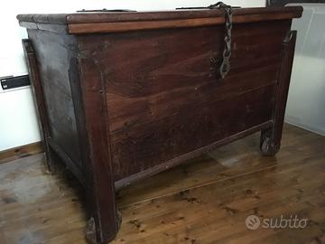 antiquariato nautico forziere in legno