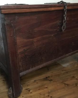 antiquariato nautico forziere in legno