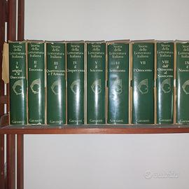 storia letteratura italiana Garzanti 9 volumi