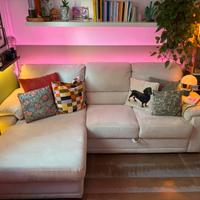 Divano Dondi Salotti con Chaise-Longue contenitore