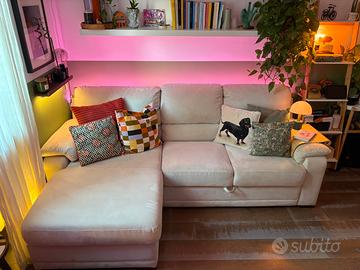 Divano Dondi Salotti con Chaise-Longue contenitore