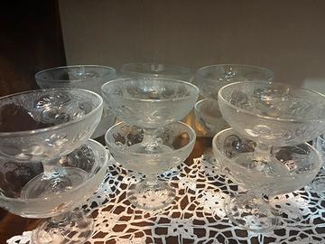 Coppe in vetro vintage per dessert / gelato