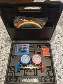 Manometro 3 vie per climatizzatore + accessori