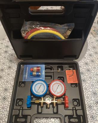 Manometro 3 vie per climatizzatore + accessori