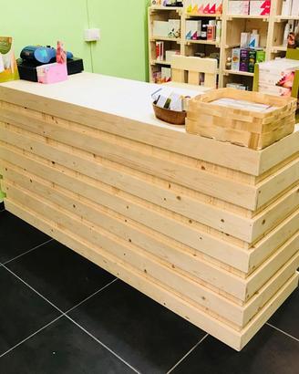 bancone legno  massello design arredamento arredo