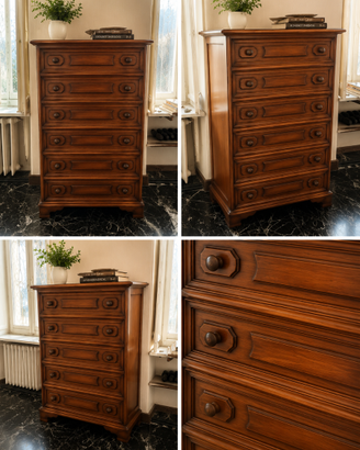 Coppia di settimini classici in legno massello