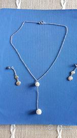 COLLANA E ORECCHINI ARGENTO 925 COME NUOVI 