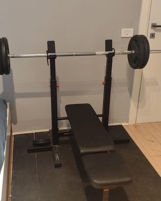 Palestra Completa:Panca,2 Bilancieri,Pesi Gommati