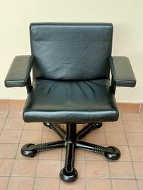 Sedia Mix Pelle Nera Afra e Tobia Scarpa Molteni