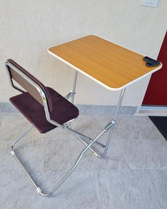 Banco scuola pieghevole vintage