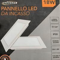 Panello da incasso LED - Quadrato 18W - 4000K Luce