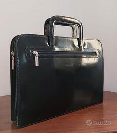 Borsa porta-documenti nero lucido Pollini