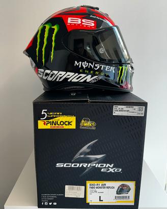 CASCO SCORPION EXO-R1 AIR QUARTARARO MONSTER Tg. L
