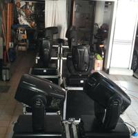 4 TESTA MOBILE DMX PROEL WASH 575 NO LED FLIGHTCAS