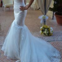 Vestito sposa sirena di pizzo - taglia 42