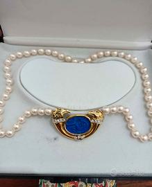 collana di perle con dettaglio oro 