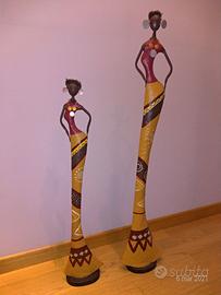 Coppia statua in metallo