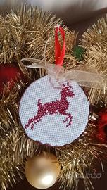 pallina di natale punto croce 