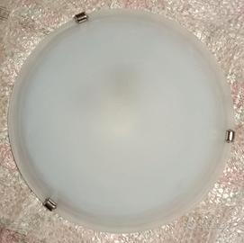 Plafoniera vetro e metallo 
