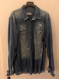 Camicia in denim Jeans X-Cape  Made in Italy