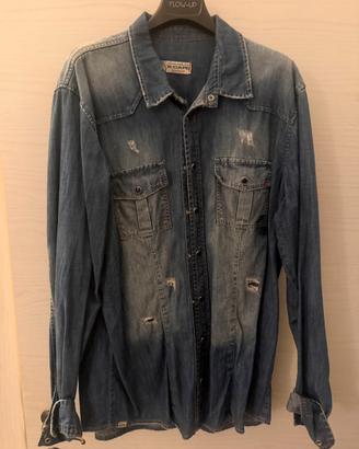 Camicia in denim Jeans X-Cape  Made in Italy