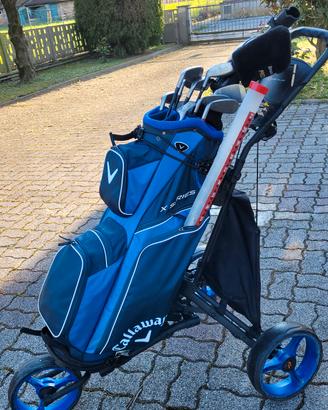 Set da golf completo con carrello cond. ottime