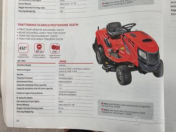 TRATTORINO TAGLIAERBA ama ART102L 452cc